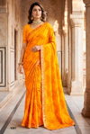 Vasantika By Vallabhi Abstract Printed Bandhej Saree Exporters In India